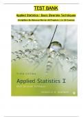 Test Bank For Applied Statistics I Basic Bivariate Techniques 3rd Edition by Rebecca Warner All 1-18 Chapters Covered ,Latest Edition, ISBN: 9781506352800