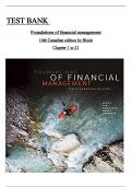 TEST BANK Foundations of Financial Management - 10th Canadian Edition by Block ISBN:9781260013917 (Complete with Answer Keys)