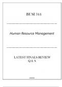 (LU) BUSI 344 Human Resource Management - Latest Finals Review Q & S 2024