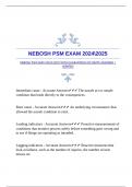 NEBOSH PSM EXAM 20242025 WITH GUARANTEED ACCURATE ANSWERS |VERIFIED