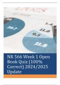 NR 566 Week 1 Open Book Quiz (100% Correct) 2024/2025 Update