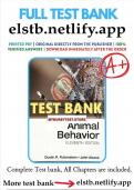 Test bank for animal behavior 11th edition rubenstein full chapter 2024.