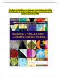 Test Bank For Foundations for Population Health in Community/Public Health Nursing, 6th Edition by Marcia Stanhope, Jeanette Lancaster, All Chapters 1-32 || 9780323776899 || Latest 2024|2025