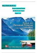 Solution Manual for Focus on Personal Finance, 7th Edition by Jack R. Kapoor ALL CHAPTERS COVERED ISBN:9781260772371