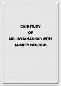 CASE STUDY OF MR. JAYASHANKAR WITH ANXIETY NEUROSIS