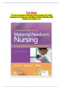 Test Bank for Davis Advantage for Maternal-Newborn Nursing: The Critical Components of Nursing Care, 4th Edition, by Roberta Durham, Linda Chapman. All Chapters 1 - 19 || LATEST 2024|2025