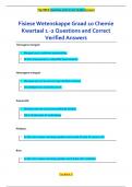 isiese Wetenskappe Graad 10 Chemie  Kwartaal 1 -2 Questions and Correct  Verified Answers