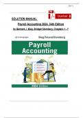 Solution Manual for Payroll Accounting 2024, 34th Edition by Bernard J. Bieg, Bridget Stomberg, Chapters 1 - 7, Complete Solution Guide.