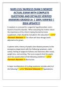 NURS 215/ NURS215 EXAM 3 NEWEST  ACTUAL EXAM WITH COMPLETE  QUESTIONS AND DETAILED VERIFIED  ANSWERS GRADED A+ | 100% VERIFIED |  2024 UPDATE!!!