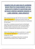 EXAMFX FOR LIFE AND HEALTH LEARNING  MODE PRACTICE EXAM NEWEST ACTUAL  EXAM WITH COMPLETE QUESTIONS AND  DETAILED VERIFIED ANSWERS GRADED A+  | 100% VERIFIED | 2024 UPDATE!!!