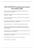 RAD CHAPTER 20 questions and answers with solutions 2025