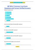 MP BOLC Common Core Exam Questions and Correct Verified Answers