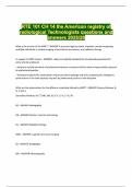 RTE 101 CH 14 the American registry of radiological Technologists questions and answers 2025/26