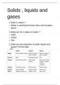 IGCSE 0620 chemistry chapter 1 notes STATES OF MATTER