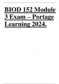 BIO 152 Module 5 Exam Anatomy and Physiology II with Lab (Portage learning)