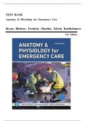 Test Bank for Anatomy & Physiology for Emergency Care, 3rd Edition by (Bledsoe/Martini/Bartholomew) ISBN: 9780135211458, All 20 Chapters Covered, Verified Latest Edition