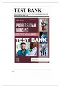 TEST BANK For Professional Nursing Concepts & Challenges, 10th Edition, Beth Black | Complete Chapter's 1 - 16 | 100 % Verified