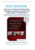 Test Bank For Textbook of Radiographic Positioning and Related Anatomy 11th Edition by John Lampignano & Leslie E. Kendrick