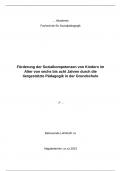 Förderung der Sozialkompetenzen von Kindern im Alter von sechs bis acht Jahren durch die tiergestützte Pädagogik in der Grundschule