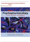 Psychopharmacology Drugs The Brain And Behavior 4th Edition  By Jerry Meyer Latest Update.