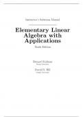 Instructor’s Solutions Manual Elementary Linear Algebra with Applications Ninth Edition Bernard Kolman