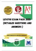 LEV3701 EXAM PACK 2025  {DETAILED QUESTIONS AND ANSWERS }