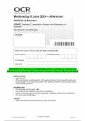 OCR GCSE (9–1) Business J204/02 Business 2: operations, finance and  influences on business 2024 Combined Question Paper & Marking Scheme 