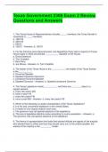 Texas Government 2306 Exam 2 Review Questions and Answers (Graded A)