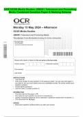 OCR GCSE Media Studies J200/01 Television and Promoting  Media Combined Question Paper & Marking Scheme