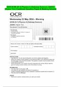 OCR GCSE (9–1) Physics A (Gateway Science) J249/03  (Higher Tier) Combined Question Paper & Marking Scheme