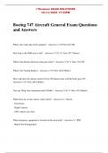 Boeing 747 Aircraft General Exam Questions and Answers 