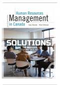 Test Bank for Canadian Human Resource Management 13th Edition By Hermann Schwind, Krista Uggerslev, Terry Wagar, Neil Fassina ||Complete A+ Guide