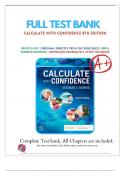 Test Bank for Calculate with Confidence 8th Edition by Deborah Gray Morris, Chapter 1-24  ||Complete A+ Guide