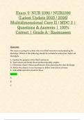 Exam 2: NUR 2392 / NUR2392 (Latest Update 2025 / 2026) Multidimensional Care II / MDC 2 | Questions & Answers | 100% Correct | Grade A - Rasmussen