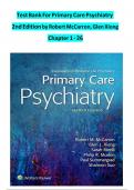  Test Bank For Primary Care Psychiatry  2nd Edition by Robert McCarron, Glen Xiong Chapter 1 - 26