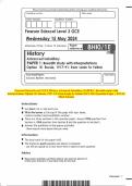 Pearson Edexcel Level 3 GCE History Advanced Subsidiary PAPER 1: Breadth study with interpretations Option 1E: Russia, 1917–91: from Lenin to Yeltsin MAY 2024 Question Paper + FINAL Mark Scheme