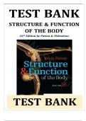 TEST BANK FOR Structure & Function of the Body  16th Edition by Kevin T. Patton & Gary A. Thibodeau , ISBN: 9780323597791 |All Chapters Verified| Guide A+