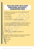 RESA B44 RFBT MCQ EXAM QUESTIONS 20242025 |GUARANTEED PASS