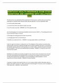 KENTUCKY HEALTH INSURANCE EXAM STUDY QUESTIONS AND ANSWERS WITH SOLUTIONS 2025