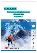 TEST BANK For Financial Accounting Fundamentals, 8th Edition By John Wild, Verified Chapters 1 - 13, Complete Newest Version