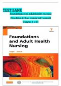 TEST BANK FOR FOUNDATIONS AND ADULT HEALTH NURSING 7TH EDITION BY KIM COOPER KELLYGOSNELL ALL CHAPTERS INCLUDED LATEST UPDATED 2024 QUESTIONS WITH DETAILED ANSWERS