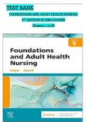 Test Bank for Foundations and Adult Health Nursing 9th Edition by Cooper and Gosnell