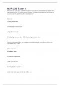 NUR 222 Exam 4 Questions And Answers 