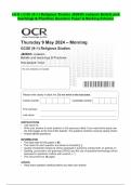 OCR GCSE (9–1) Religious Studies J625/03 Judaism Beliefs and  teachings & Practices Question Paper & Marking Scheme 