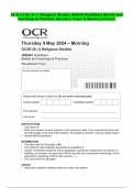 OCR GCSE (9–1) Religious Studies J625/04 Buddhism Beliefs and  teachings & Practices Question Paper & Marking Scheme 