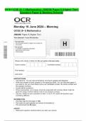 OCR GCSE (9–1) Mathematics J560/06 Paper 6 (Higher Tier)  Question Paper & Marking Scheme