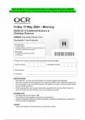 OCR GCSE (9–1) Combined Science A (Gateway Science) J250/09  Chemistry (Higher Tier) Combined Question Paper & Marking Scheme 