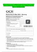 OCR GCSE (9–1) in Combined Science B (Twenty First Century  Science) J260/03 Physics (Foundation Tier) Combined Question  Paper & Marking Scheme 