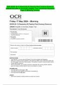 OCR GCSE (9–1) Chemistry B (Twenty First Century Science)  J258/03 Breadth in Chemistry (Higher Tier) Combined Question  Paper & Marking Scheme