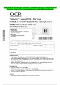 OCR GCSE (9–1) Chemistry B (Twenty First Century Science) J258/04 Depth in  Chemistry (Higher Tier) Combined Question Paper & Marking Scheme 